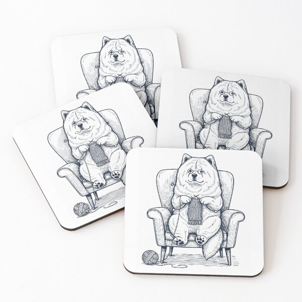 Item preview, Vintage Chow Chow Dog Knitting Knit Gift Dog Lover designed and sold by DoodleTortle.