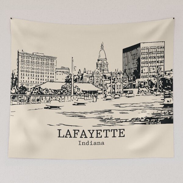 Item preview, Lafayette - Indiana designed and sold by Lakeric Cityscapes.