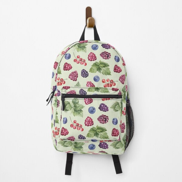 Item preview, Forest Berries and Fresh Mint Pattern on green designed and sold by Flowersforbear.