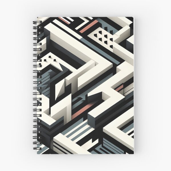 Item preview, Retro-Futurist Block Maze Design designed and sold by Chic_Clip_Craft.