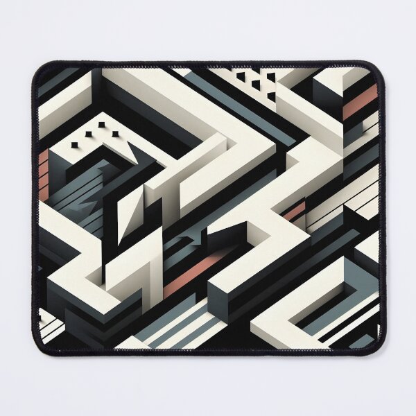 Item preview, Retro-Futurist Block Maze Design designed and sold by Chic_Clip_Craft.