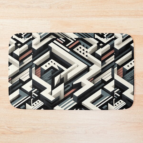Item preview, Retro-Futurist Block Maze Design designed and sold by Chic_Clip_Craft.