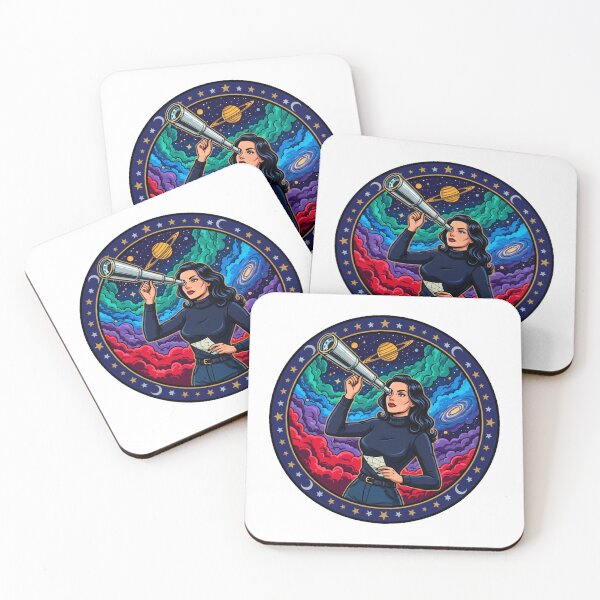 Item preview, Cosmic Dreamer – Retro Female Astronomer Art designed and sold by C3J7.