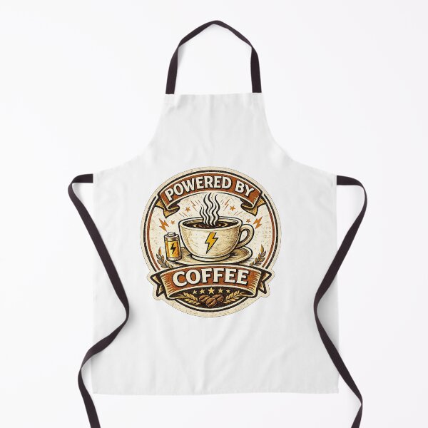 Item preview, Powered by Coffee – Retro Energy Coffee Illustration designed and sold by yaalow.