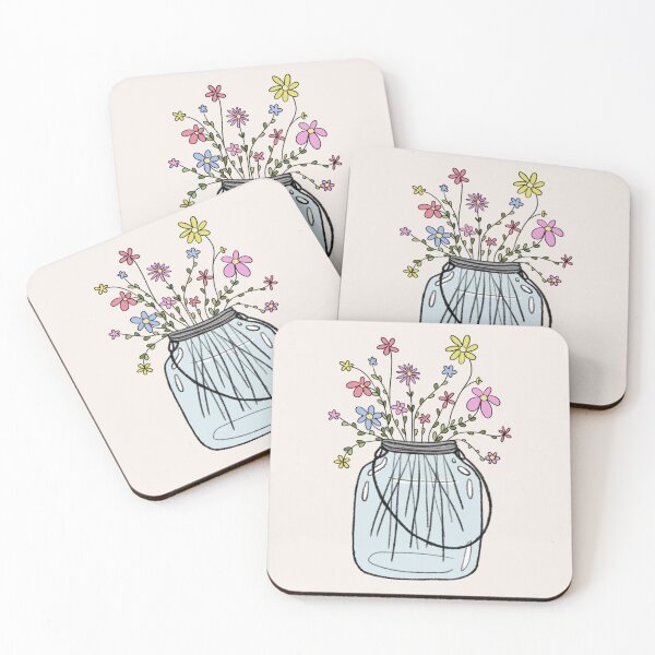 Item preview, Cute Flowers In A Jar designed and sold by NinniShop.
