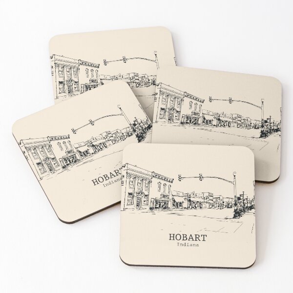 Artikelvorschau, Hobart - Indiana entworfen und verkauft von Lakeric Cityscapes.