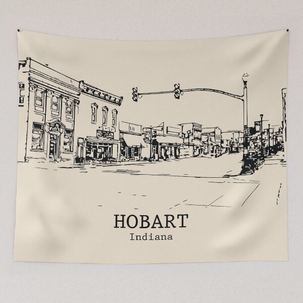 Artikelvorschau, Hobart - Indiana entworfen und verkauft von Lakeric Cityscapes.