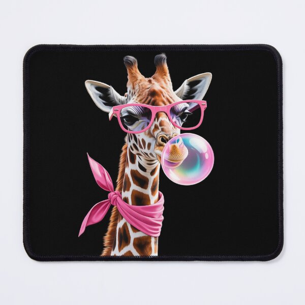 Item preview, Cute Giraffe Pink Bubble Gum and Pink Sunglasses designed and sold by joyouartArt.