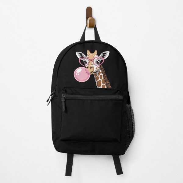 Item preview, cute giraffe with pink bubble gum and sunglasses designed and sold by angolinnArt.