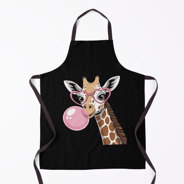 Item preview, cute giraffe with pink bubble gum and sunglasses designed and sold by angolinnArt.