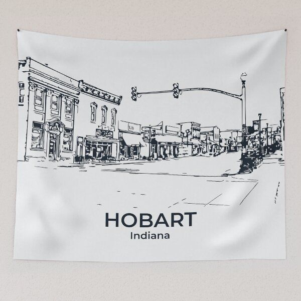 Artikelvorschau, Hobart - Indiana entworfen und verkauft von Lakeric Cityscapes.