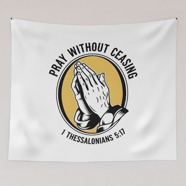 Item preview, Classic Praying Hands Religious Graphic on Black. designed and sold by loveandlightrb.