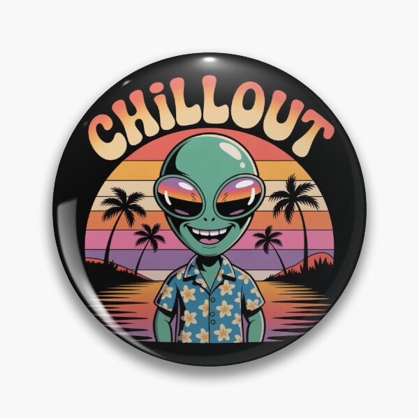 Item preview, Chillout Alien Sunset T-Shirt | Retro Tropical Sci-Fi Relax Art designed and sold by KapiPrint.