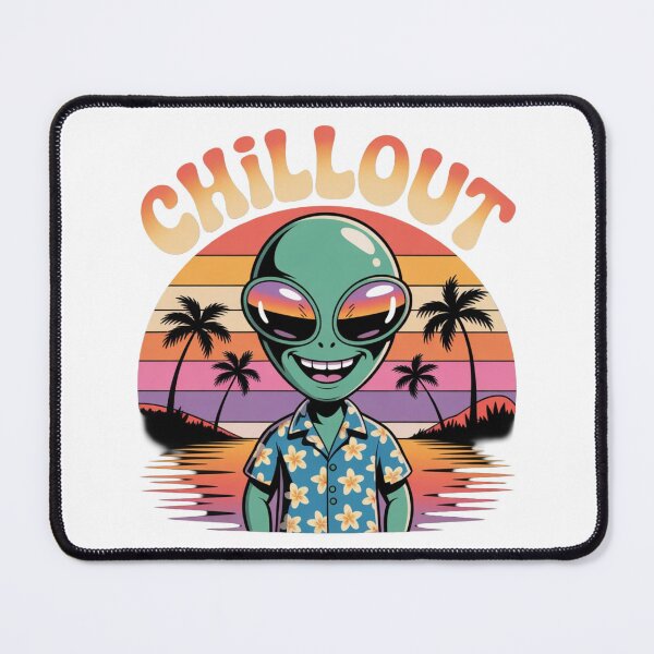 Item preview, Chillout Alien Sunset T-Shirt | Retro Tropical Sci-Fi Relax Art designed and sold by KapiPrint.