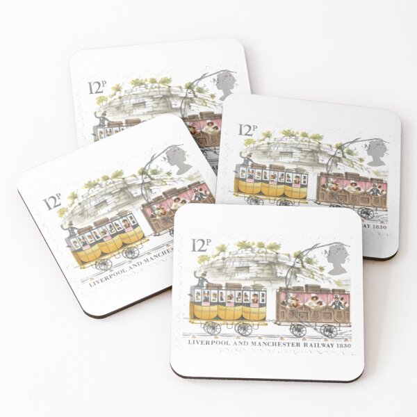 Item preview, Liverpool Manchester 1830 Train Railway Postage Stamp designed and sold by red-amber65.