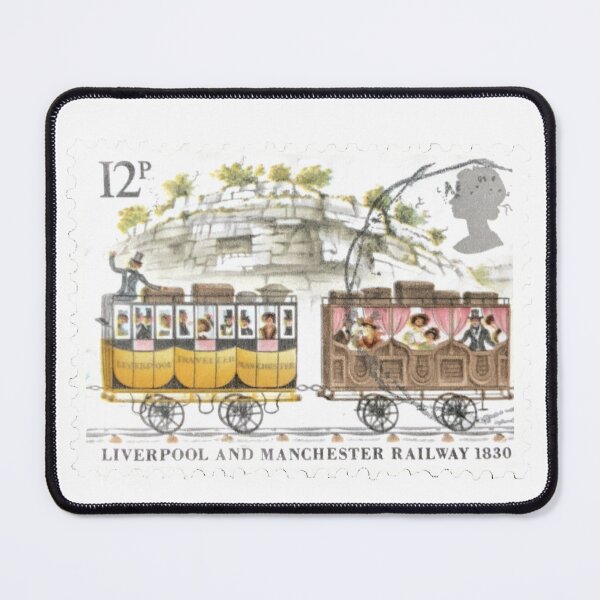 Item preview, Liverpool Manchester 1830 Train Railway Postage Stamp designed and sold by red-amber65.