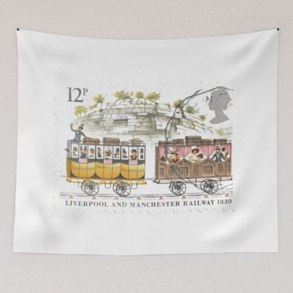 Item preview, Liverpool Manchester 1830 Train Railway Postage Stamp designed and sold by red-amber65.