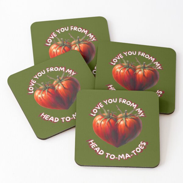Item preview, Head To-ma-toes Heart: Cute Vegetable Pun Valentine's Art designed and sold by HopeAndHustle.