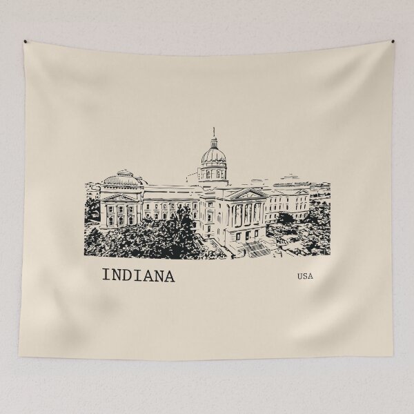 Item preview, Indiana State USA designed and sold by Lakeric Cityscapes.
