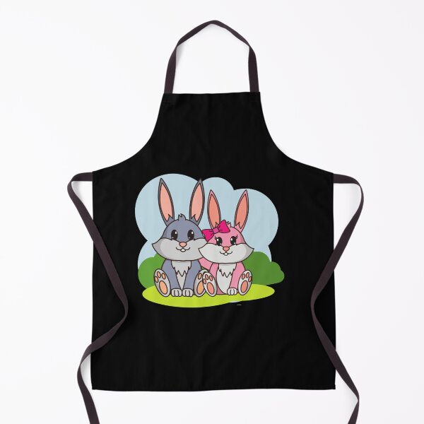 Item preview, Cute Bunny Couple Illustration – Adorable Cartoon Rabbits in Love designed and sold by BinbriArts .