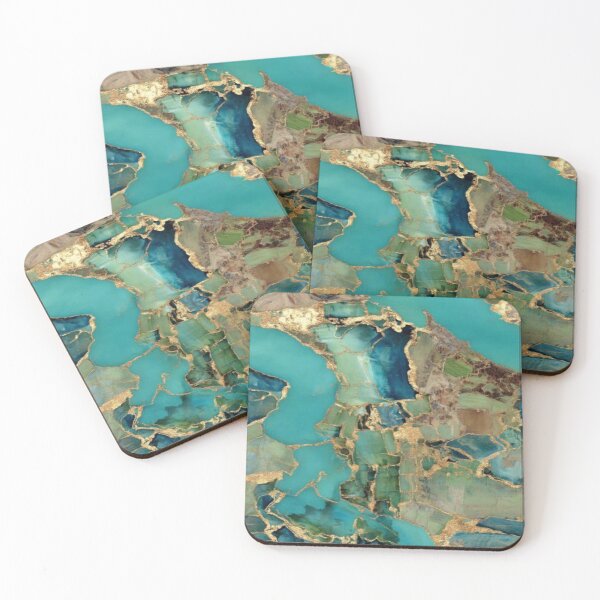Item preview, Transformative Teal Kintsugi Mapscape designed and sold by Ewa Miller.