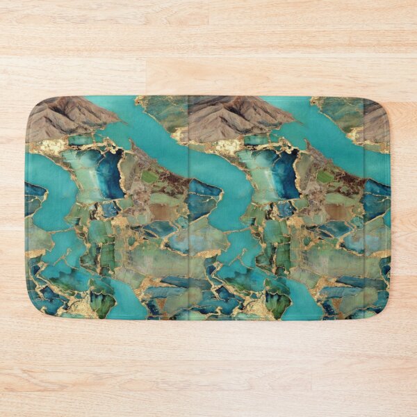 Item preview, Transformative Teal Kintsugi Mapscape designed and sold by Ewa Miller.
