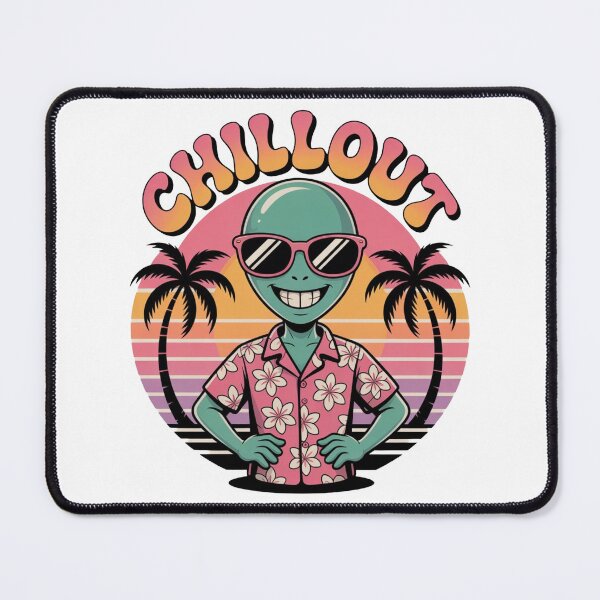 Item preview, Too Chill Alien T-Shirt – Retro Tropical Sunset Style designed and sold by KapiPrint.