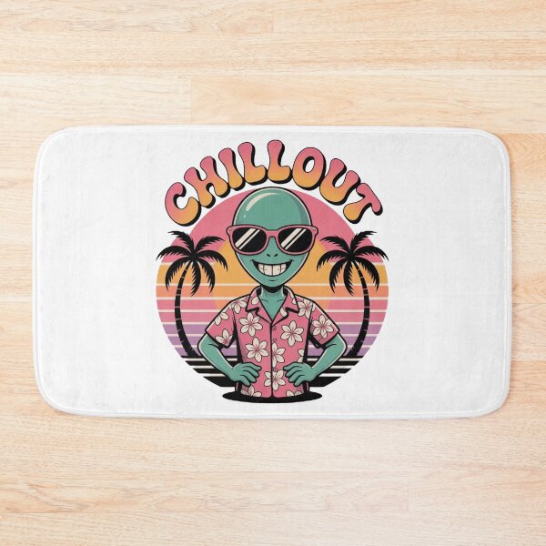 Item preview, Too Chill Alien T-Shirt – Retro Tropical Sunset Style designed and sold by KapiPrint.