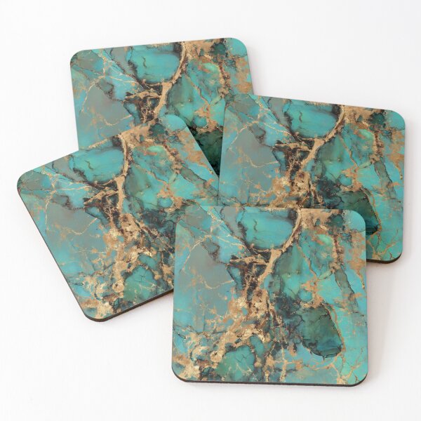 Item preview, Transformative Teal Kintsugi Mapscape designed and sold by Ewa Miller.