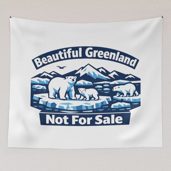 Item preview, Greenland Is Not for sale Arctic meme art designed and sold by olenapetol.