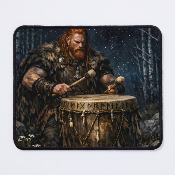 Item preview, Viking Drummer in a Forest designed and sold by cuprum.