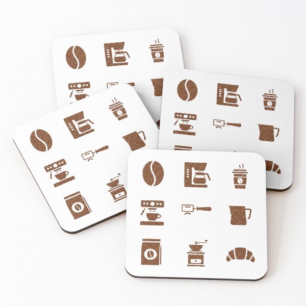 Item preview, 9 Coffee Shop & Barista Icons - Vol. 59 - Bronze Espresso Glitter - Coffee Bean, Espresso Machine, Croissant - Luxury Cafe Assets - Isolated PNG designed and sold by Siamcatshop.