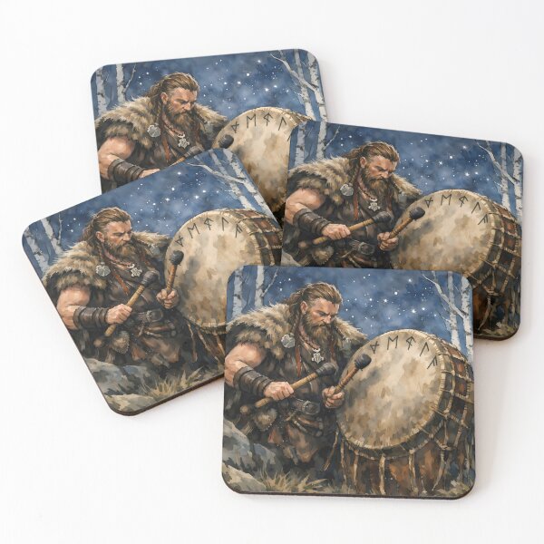 Item preview, Viking Drummer in the Forest designed and sold by cuprum.