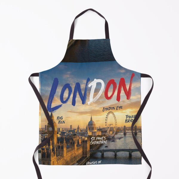 Item preview, London Day Skyline Landmarks Typography Travel Art designed and sold by DGtaLrtcom.