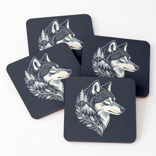 Item preview, Wolf silhouette designed and sold by PrintLabStudio.