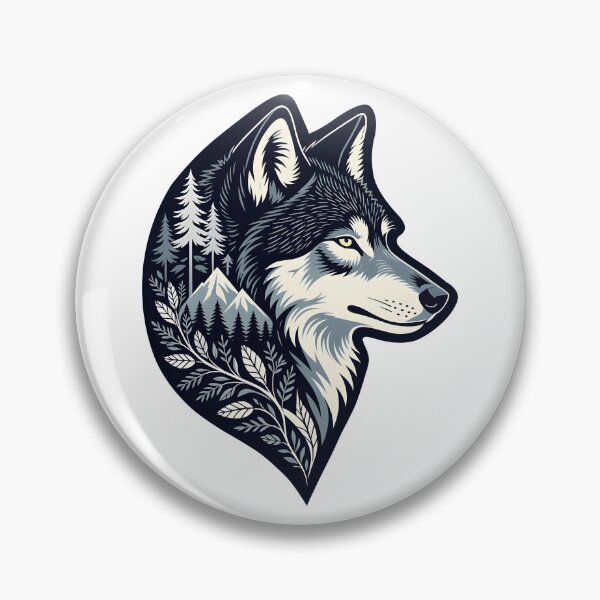 Item preview, Wolf silhouette designed and sold by PrintLabStudio.