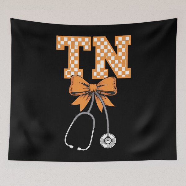 Item preview, US States TN Nurse Stethoscope Checkered Bow, Tennessee designed and sold by SyncSusscess.