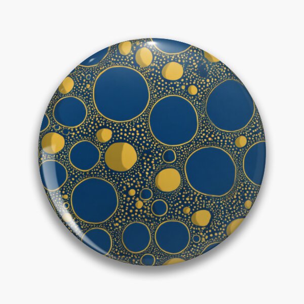 Item preview, Cosmic Aura - Gilded Infinity Dots in Blue & Gold designed and sold by Ewa Miller.