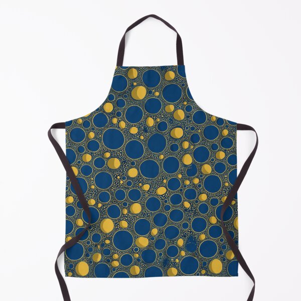 Item preview, Cosmic Aura - Gilded Infinity Dots in Blue & Gold designed and sold by Ewa Miller.