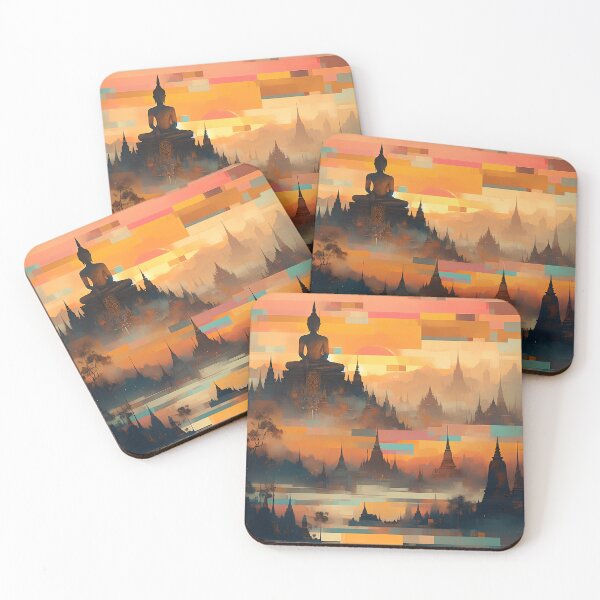 Item preview, The Golden Buddha of Wat Traimit | Peaceful Buddhist Wall Art  designed and sold by Stoneflower-Art.