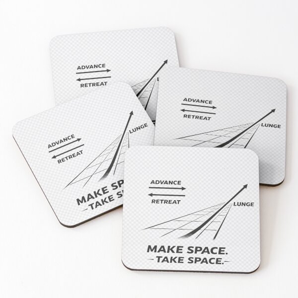 Item preview, Make Space. Take Space. – Fencing Footwork Diagram Arrows designed and sold by ChillCharmStudio.