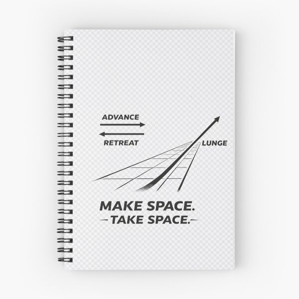 Item preview, Make Space. Take Space. – Fencing Footwork Diagram Arrows designed and sold by ChillCharmStudio.
