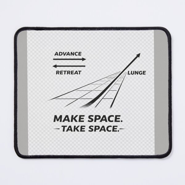 Item preview, Make Space. Take Space. – Fencing Footwork Diagram Arrows designed and sold by ChillCharmStudio.