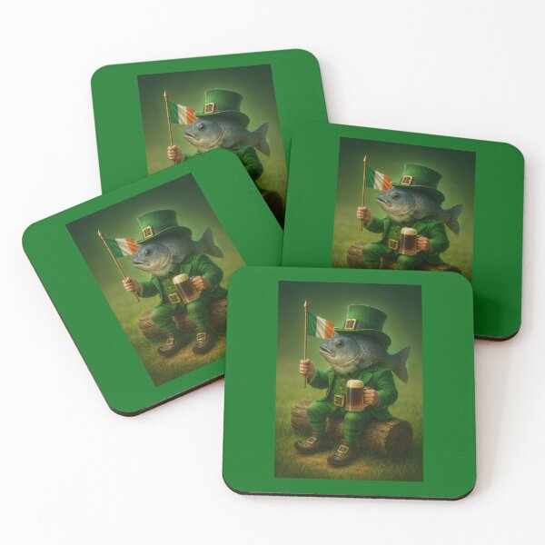Item preview, Leprechaun fish drinking beer  designed and sold by Burberts.