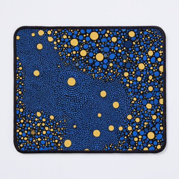 Item preview, Cosmic Aura - Gilded Infinity Dots in Blue & Gold designed and sold by Ewa Miller.