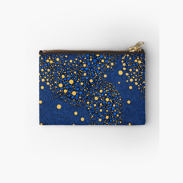 Item preview, Cosmic Aura - Gilded Infinity Dots in Blue & Gold designed and sold by Ewa Miller.