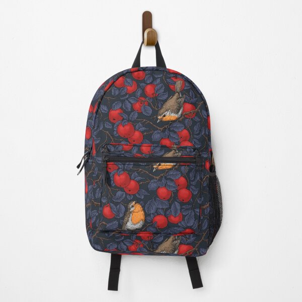 Item preview, Robins in the apple tree/blue and red  designed and sold by Katerina Mitkova Kirilova.