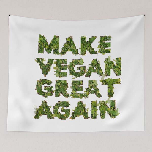 Item preview, Make Vegan Great Again – Green Leaf Typography designed and sold by v1per4ever.
