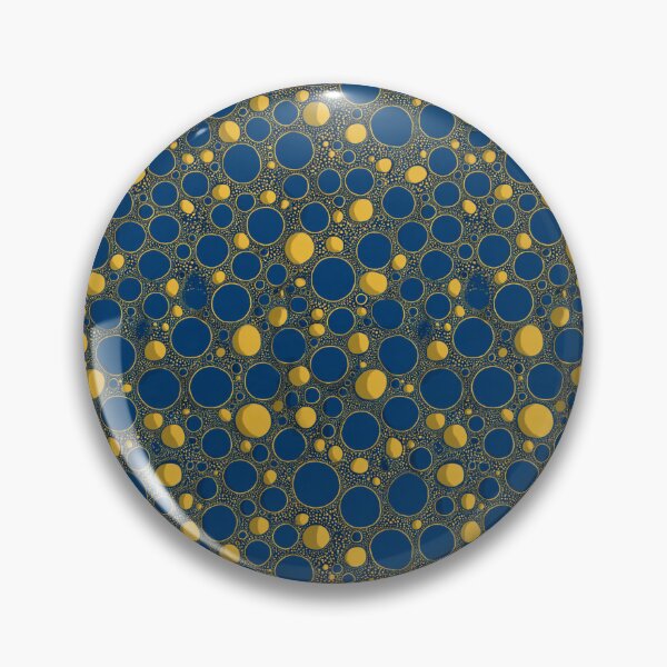 Item preview, Cosmic Aura - Gilded Infinity Dots in Blue & Gold designed and sold by Ewa Miller.