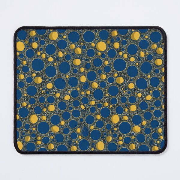 Item preview, Cosmic Aura - Gilded Infinity Dots in Blue & Gold designed and sold by Ewa Miller.